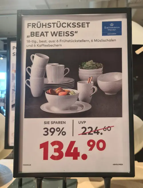 Einkauf Geschirr, Foto Gudrun Schmitz